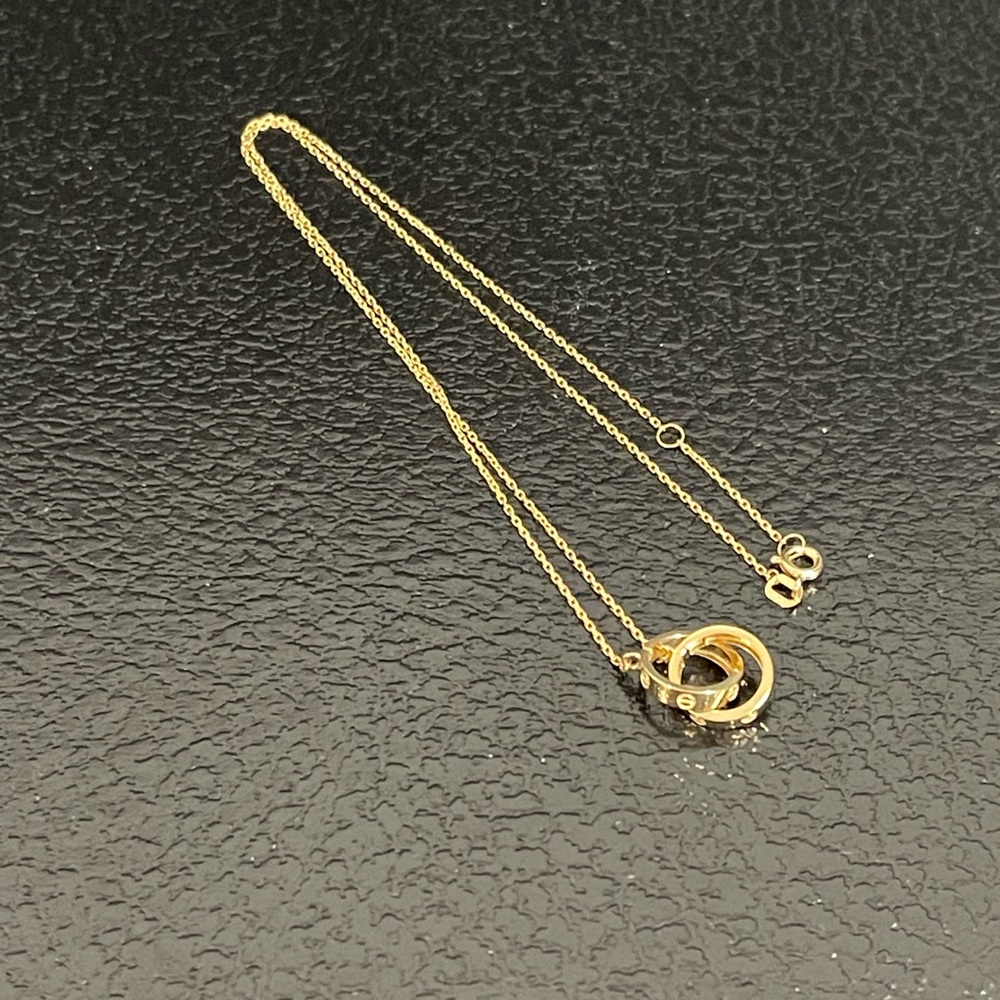 18K Saudi Gold Interlocked Necklace